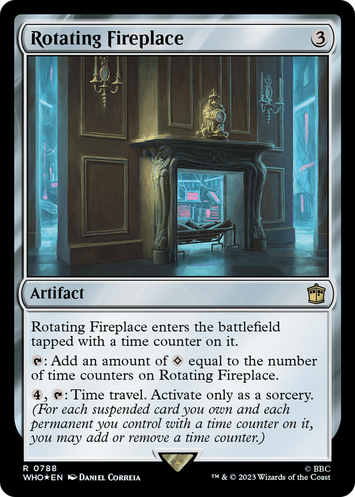 Rotating Fireplace (Surge Foil) [Doctor Who] Magic: The Gathering