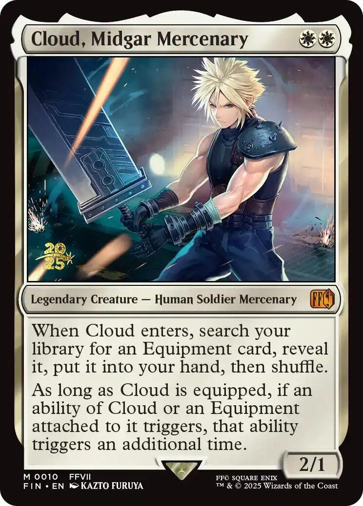 Cloud, Midgar Mercenary [FINAL FANTASY Prerelease Promo] Magic: The Gathering