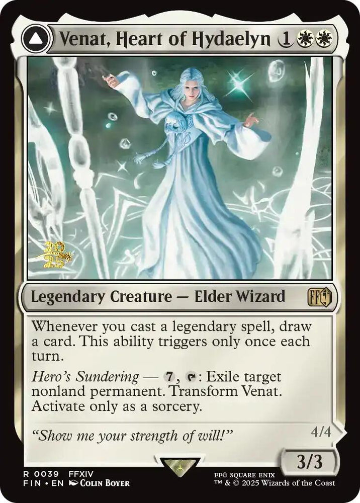 Venat, Heart of Hydaelyn // Hydaelyn, the Mothercrystal [FINAL FANTASY Prerelease Promo] Magic: The Gathering