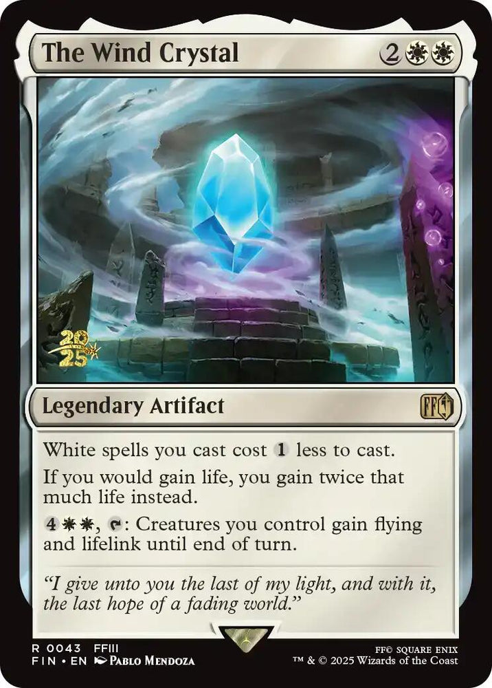 The Wind Crystal [FINAL FANTASY Prerelease Promo] Magic: The Gathering