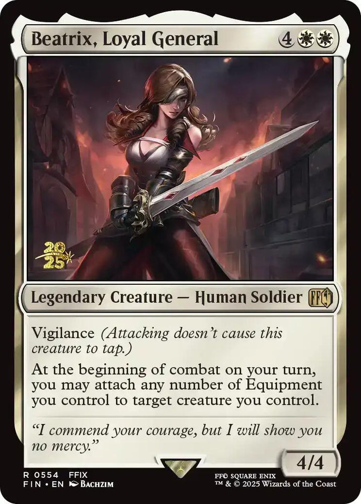 Beatrix, Loyal General [FINAL FANTASY Prerelease Promo] Magic: The Gathering