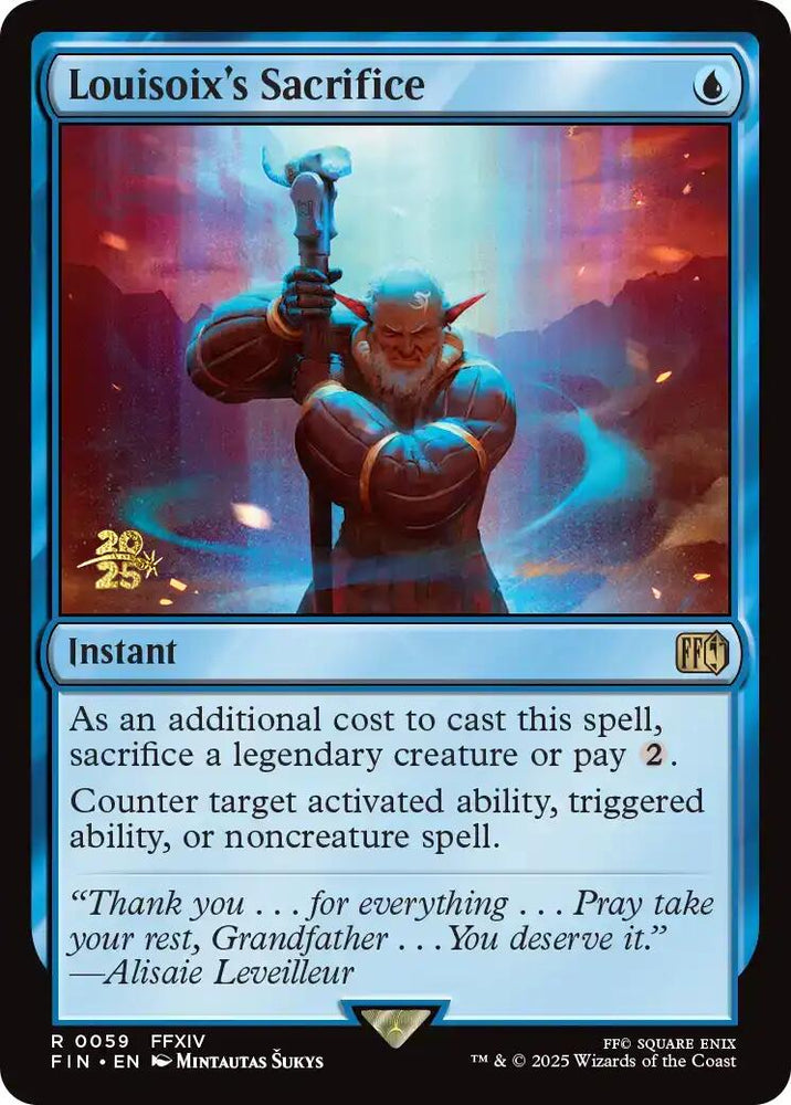 Louisoix's Sacrifice [FINAL FANTASY Prerelease Promo] Magic: The Gathering