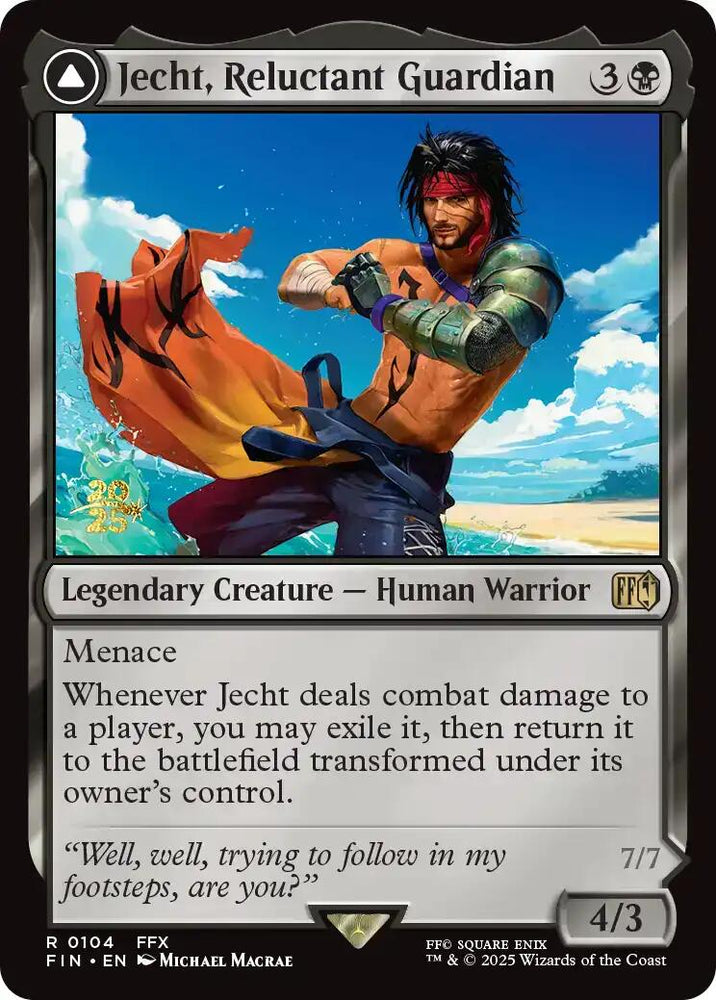 Jecht, Reluctant Guardian // Braska's Final Aeon [FINAL FANTASY Prerelease Promo] Magic: The Gathering