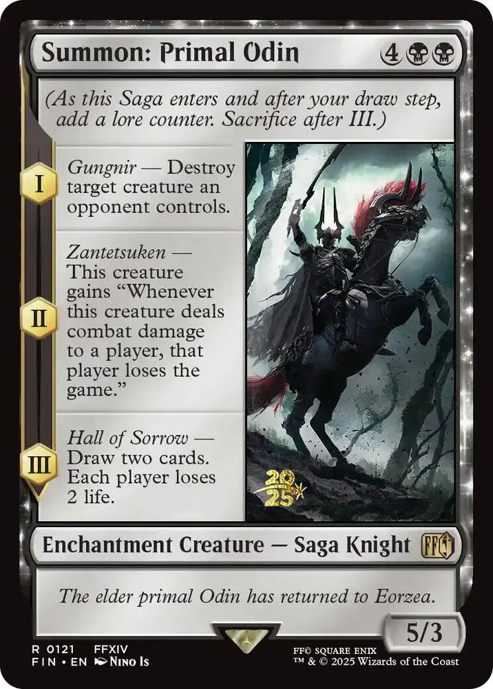 Summon: Primal Odin [FINAL FANTASY Prerelease Promo] Magic: The Gathering