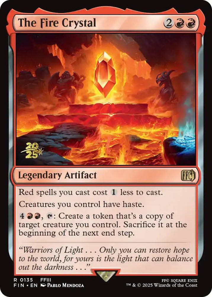 The Fire Crystal [FINAL FANTASY Prerelease Promo] Magic: The Gathering