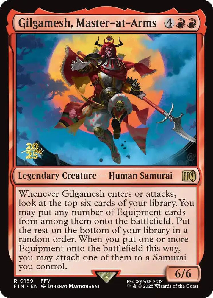 Gilgamesh, Master-at-Arms [FINAL FANTASY Prerelease Promo] Magic: The Gathering