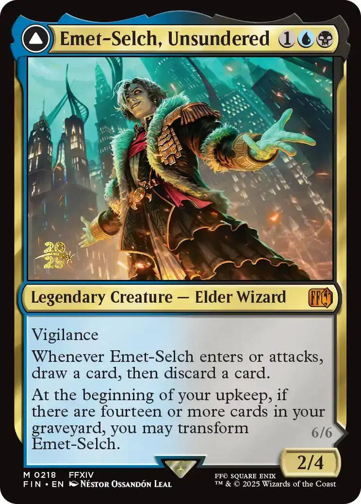 Emet-Selch, Unsundered // Hades, Sorcerer of Eld [FINAL FANTASY Prerelease Promo] Magic: The Gathering