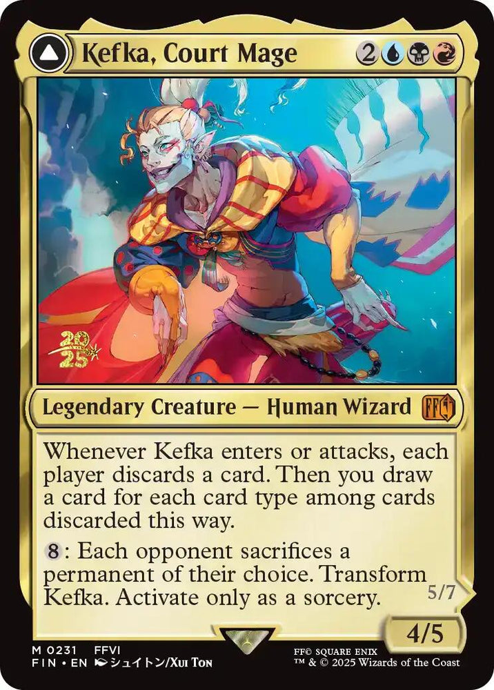 Kefka, Court Mage // Kefka, Ruler of Ruin [FINAL FANTASY Prerelease Promo] Magic: The Gathering