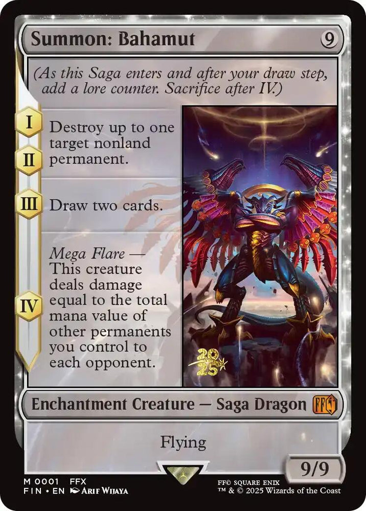 Summon: Bahamut [FINAL FANTASY Prerelease Promo] Magic: The Gathering