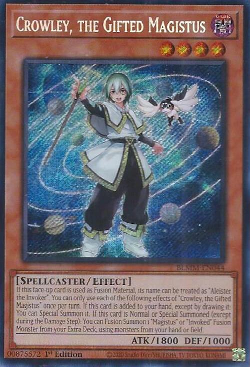 Crowley, the Gifted Magistus [BLMM-EN044] Secret Rare - Yugioh Cards For Your TCG Needs!