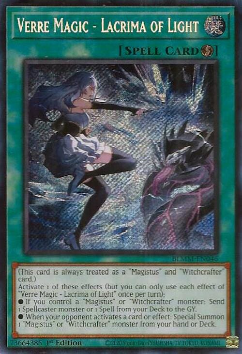 Verre Magic - Lacrima of Light [BLMM-EN046] Secret Rare - Yugioh Cards For Your TCG Needs!