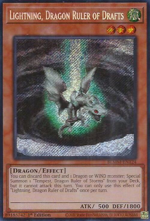 Lightning, Dragon Ruler of Drafts [BLMM-EN124] Secret Rare - Yugioh Cards For Your TCG Needs!