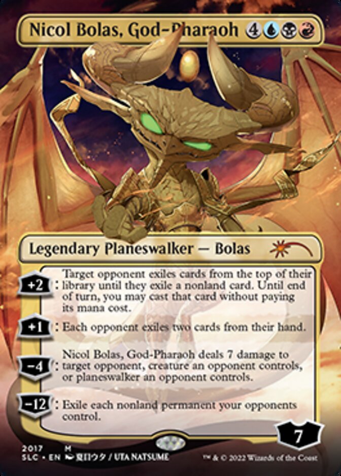 Nicol Bolas, God-Pharaoh (Borderless) [Secret Lair Countdown Kit] Magic: The Gathering