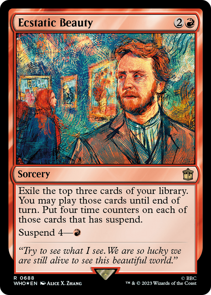 Ecstatic Beauty (Surge Foil) [Doctor Who] Magic: The Gathering