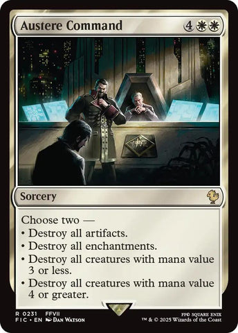 Austere Command (Surge Foil) [FINAL FANTASY Commander] Magic: The Gathering