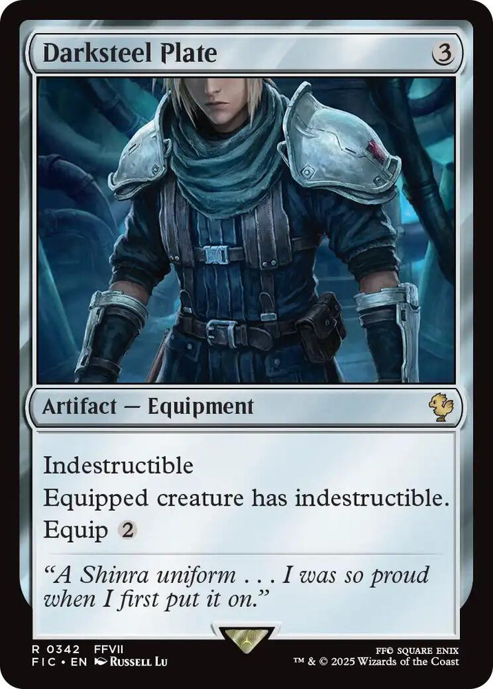 Darksteel Plate (Surge Foil) [FINAL FANTASY Commander] Magic: The Gathering