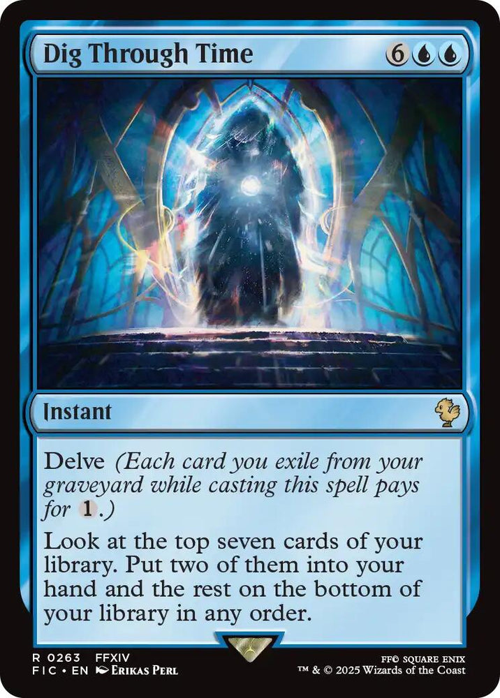 Dig Through Time (Surge Foil) [FINAL FANTASY Commander] Magic: The Gathering