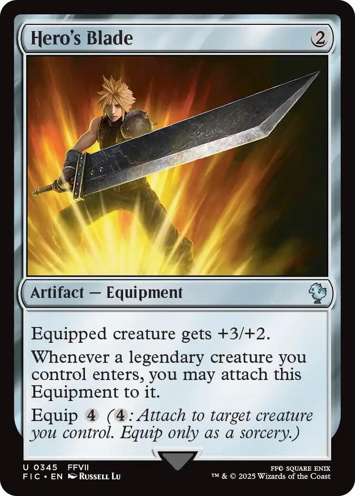 Hero's Blade (Surge Foil) [FINAL FANTASY Commander] Magic: The Gathering