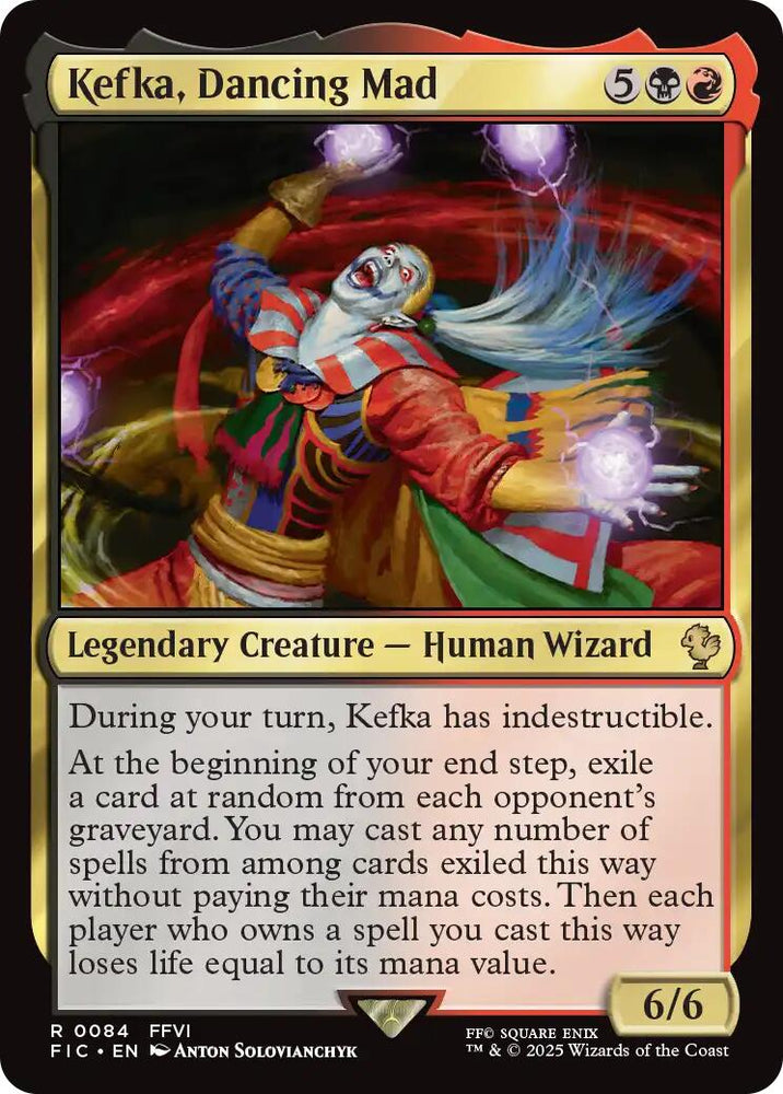 Kefka, Dancing Mad (Surge Foil) [FINAL FANTASY Commander] Magic: The Gathering