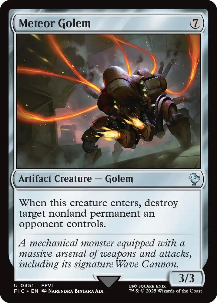 Meteor Golem (Surge Foil) [FINAL FANTASY Commander] Magic: The Gathering
