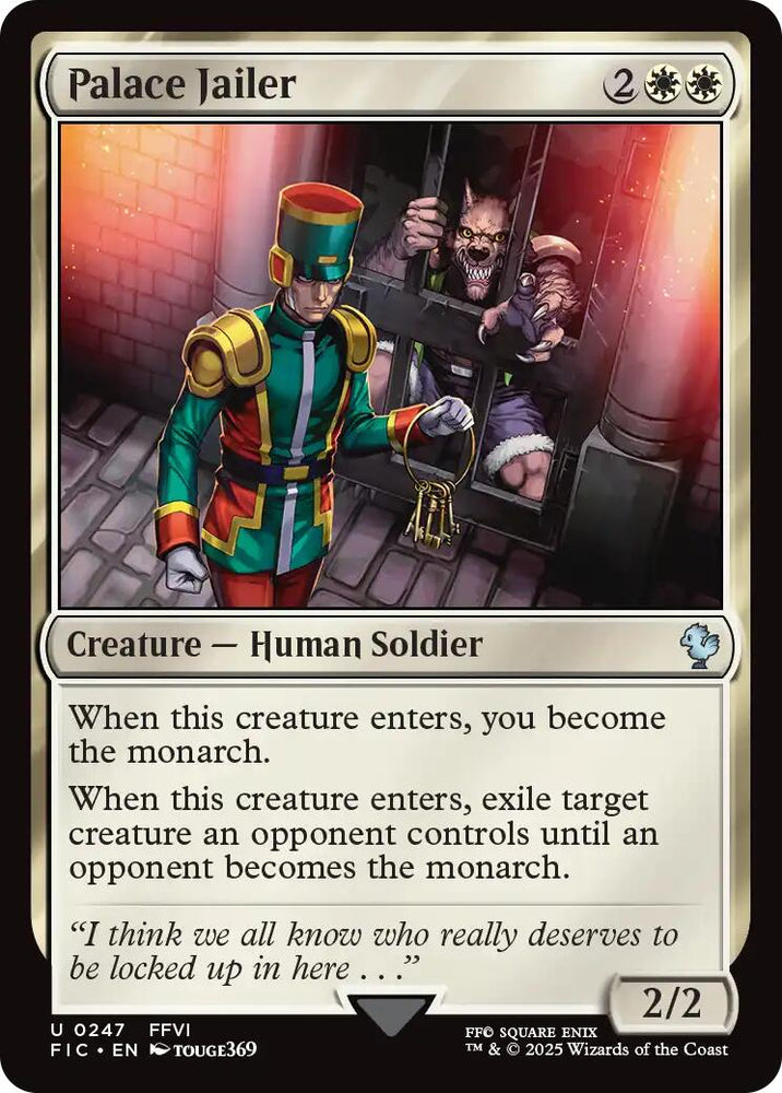 Palace Jailer (Surge Foil) [FINAL FANTASY Commander] Magic: The Gathering