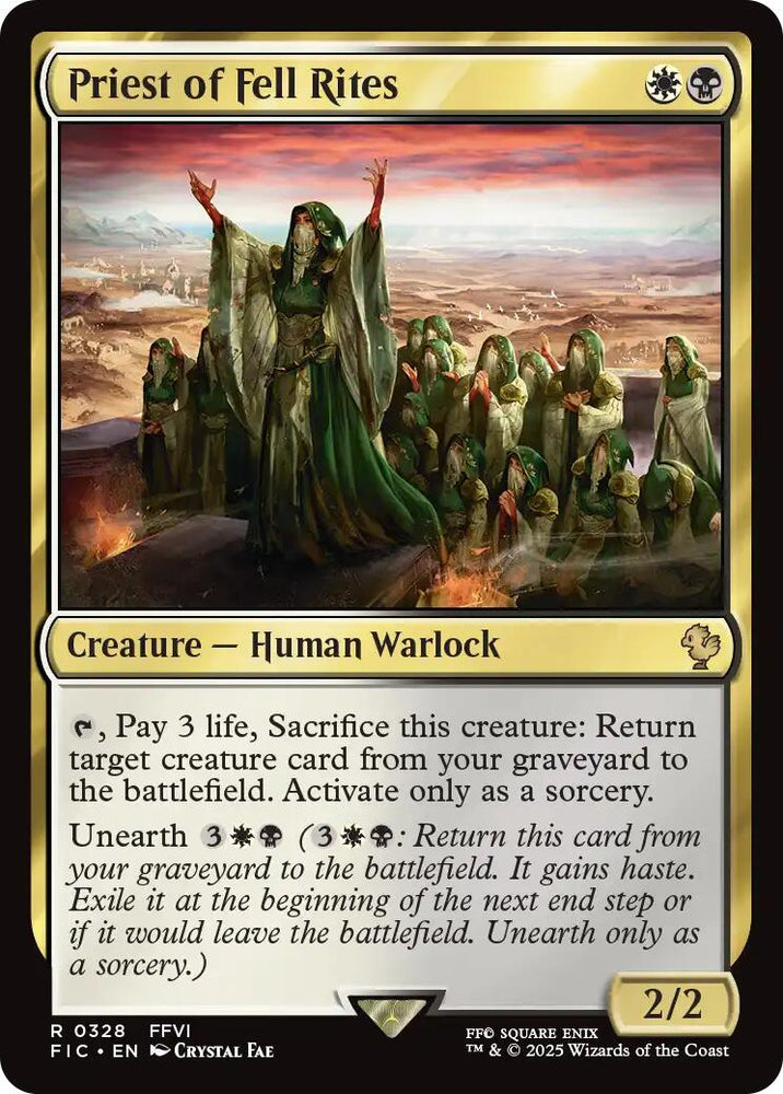 Priest of Fell Rites (Surge Foil) [FINAL FANTASY Commander] Magic: The Gathering