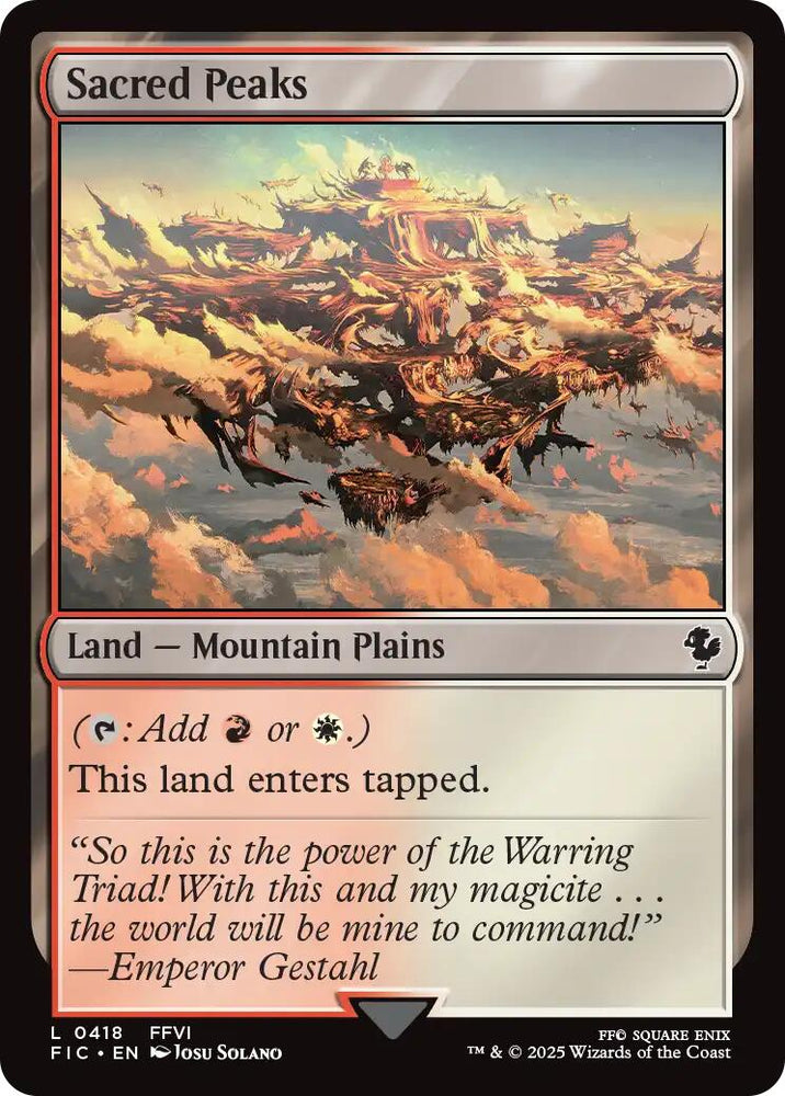 Sacred Peaks (Surge Foil) [FINAL FANTASY Commander] Magic: The Gathering