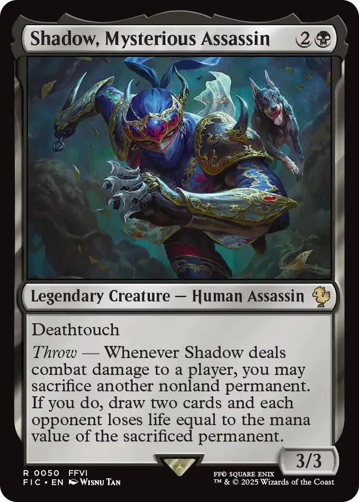 Shadow, Mysterious Assassin (Surge Foil) [FINAL FANTASY Commander] Magic: The Gathering