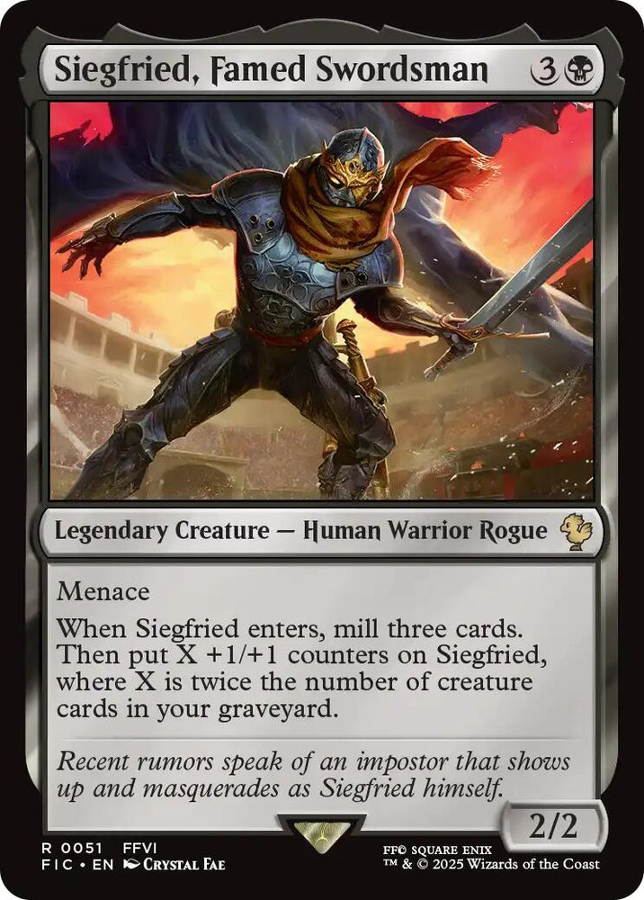 Siegfried, Famed Swordsman (Surge Foil) [FINAL FANTASY Commander] Magic: The Gathering