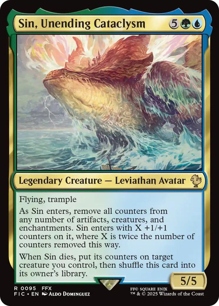 Sin, Unending Cataclysm (Surge Foil) [FINAL FANTASY Commander] Magic: The Gathering