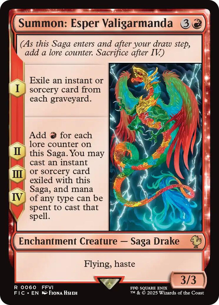 Summon: Esper Valigarmanda (Surge Foil) [FINAL FANTASY Commander] Magic: The Gathering