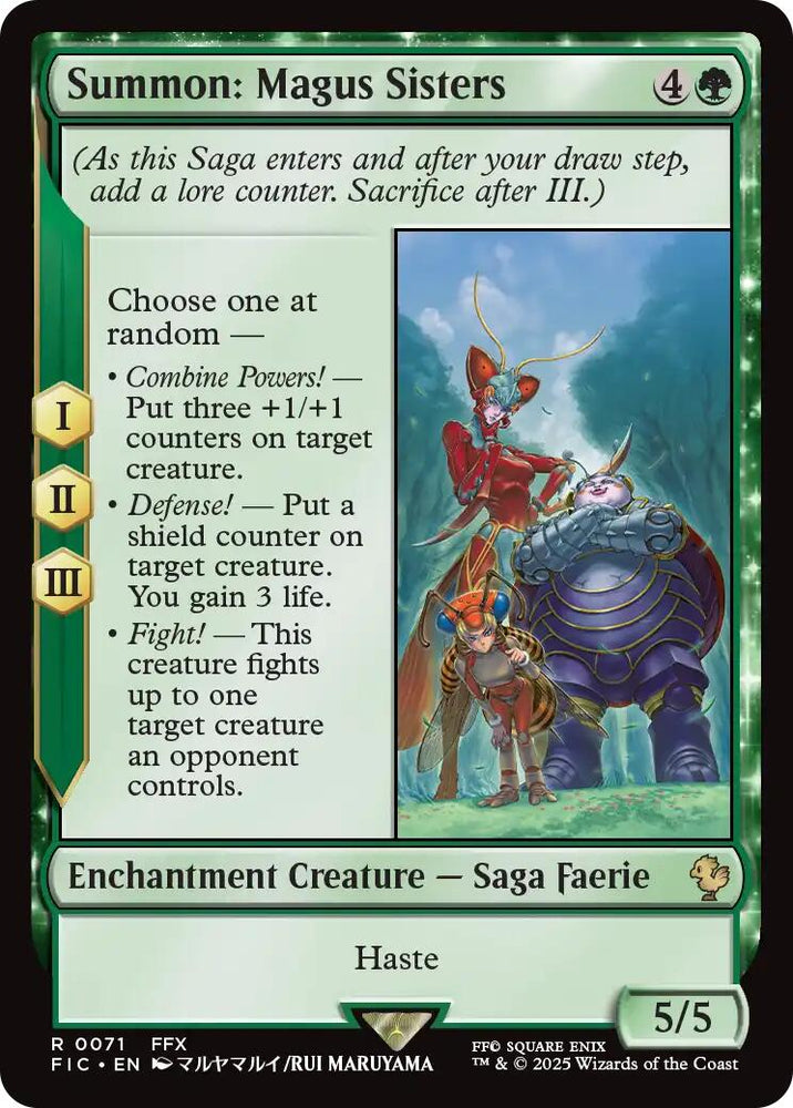 Summon: Magus Sisters (Surge Foil) [FINAL FANTASY Commander] Magic: The Gathering