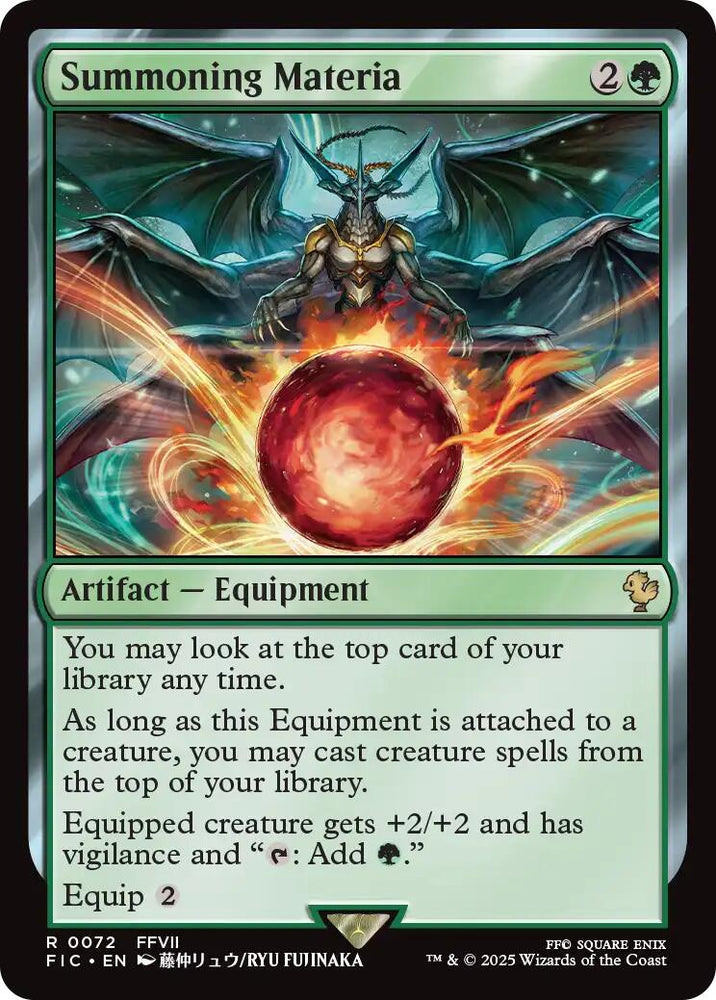 Summoning Materia (Surge Foil) [FINAL FANTASY Commander] Magic: The Gathering