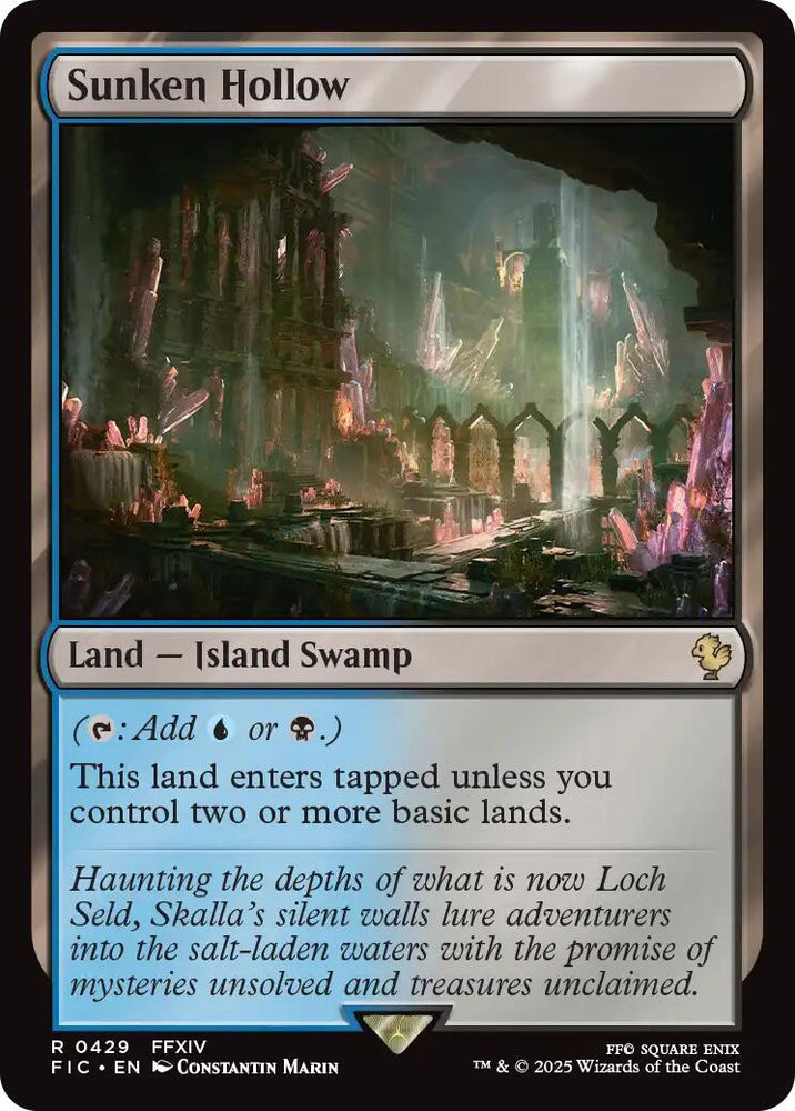 Sunken Hollow (Surge Foil) [FINAL FANTASY Commander] Magic: The Gathering