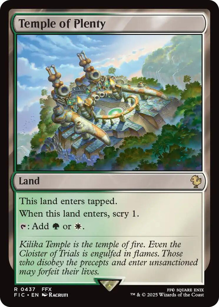 Temple of Plenty (Surge Foil) [FINAL FANTASY Commander] Magic: The Gathering