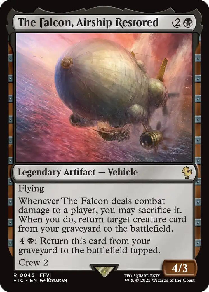 The Falcon, Airship Restored (Surge Foil) [FINAL FANTASY Commander] Magic: The Gathering
