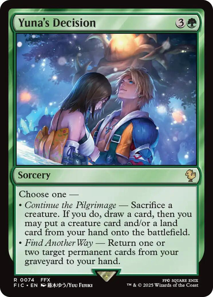 Yuna's Decision (Surge Foil) [FINAL FANTASY Commander] Magic: The Gathering