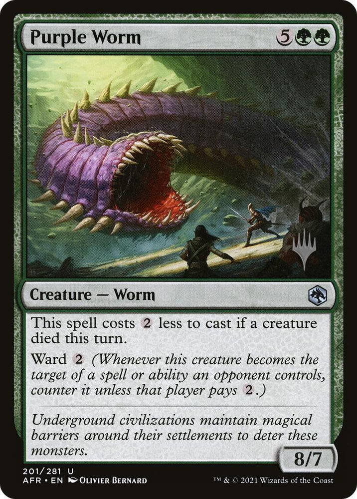Purple Worm (Promo Pack) [Tarkir: Dragonstorm Promos] Magic: The Gathering