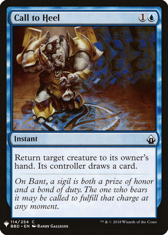 Call to Heel [Mystery Booster] Magic: The Gathering