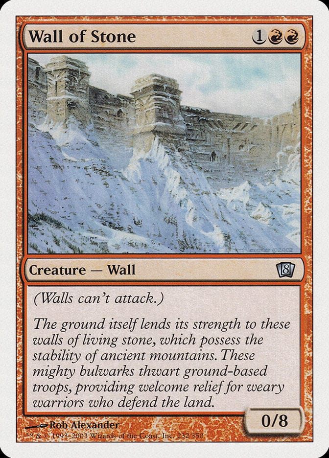 Wall of Stone [Eighth Edition] Magic: The Gathering