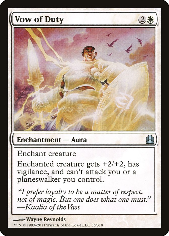 Vow of Duty [Commander 2011] Magic: The Gathering