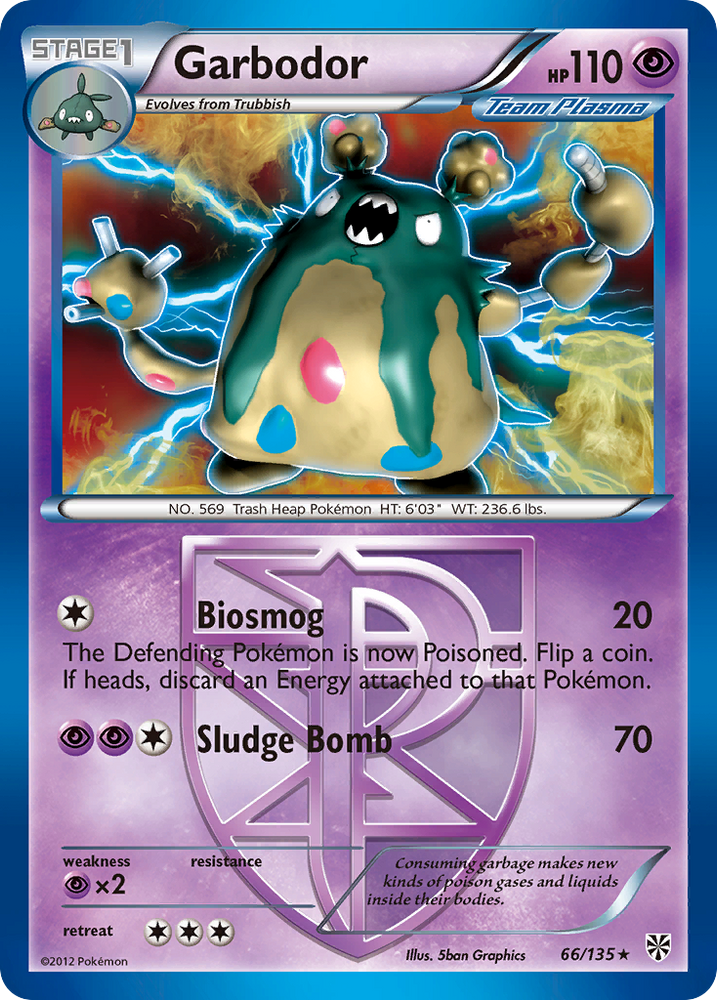 Garbodor (66/135) [Black & White: Plasma Storm] Pokémon