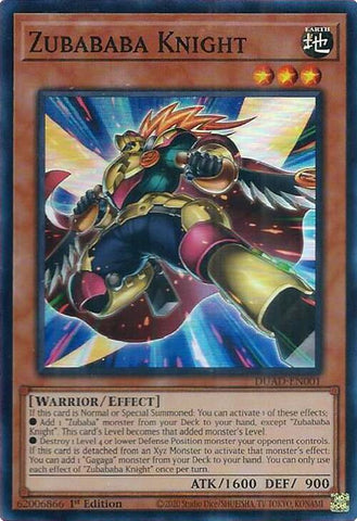 Zubababa Knight [DUAD-EN001] Super Rare Yu-Gi-Oh!