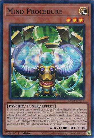 Mind Procedure [DUAD-EN015] Super Rare Yu-Gi-Oh!