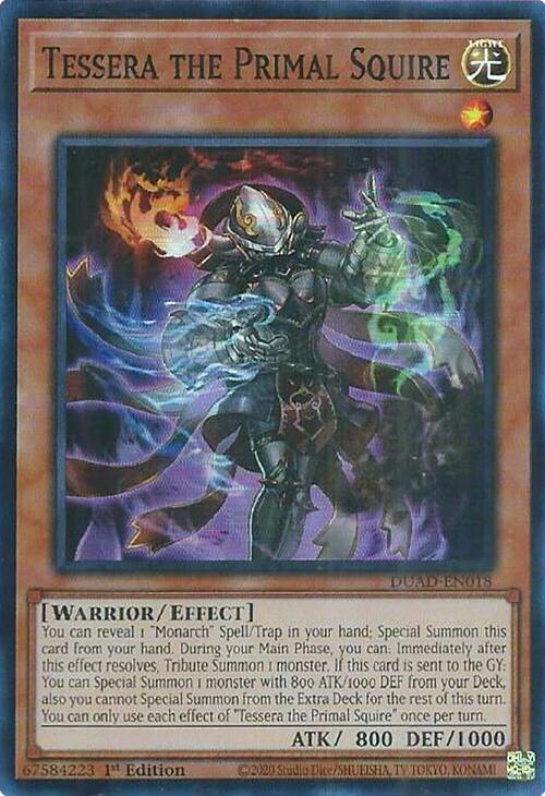 Tessera the Primal Squire [DUAD-EN018] Super Rare Yu-Gi-Oh!
