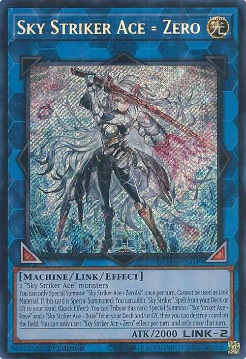 Sky Striker Ace = Zero [DUAD-EN049] Secret Rare Yu-Gi-Oh!