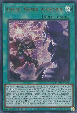 Artmage Varnish -Alteration- [DUAD-EN058] Ultra Rare - Yugioh Cards For Your TCG Needs!