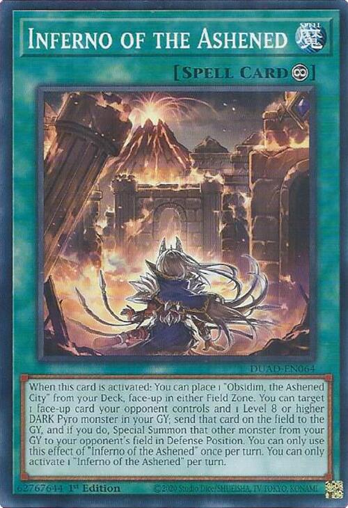 Inferno of the Ashened [DUAD-EN064] Common Yu-Gi-Oh!