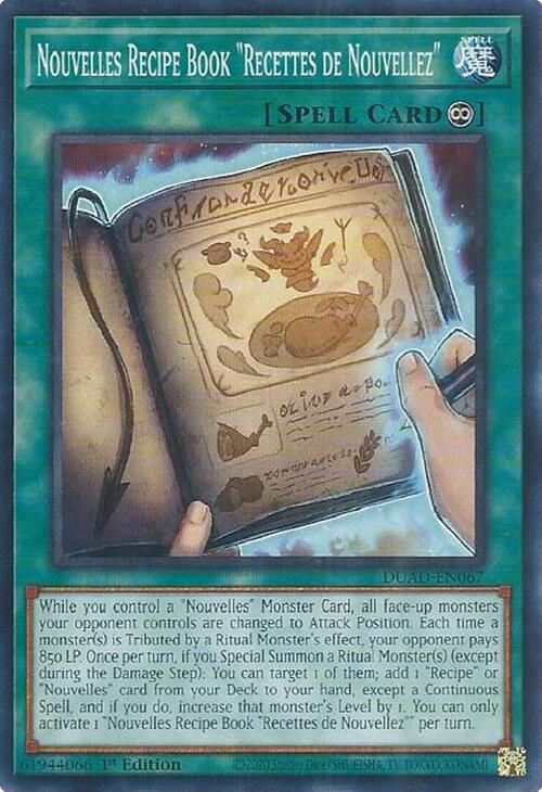 Nouvelles Recipe Book "Recettes de Nouvellez" [DUAD-EN067] Common Yu-Gi-Oh!
