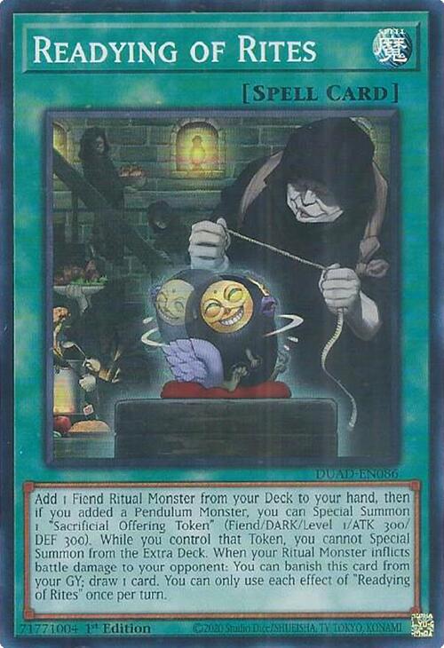 Readying of Rites [DUAD-EN086] Super Rare Yu-Gi-Oh!